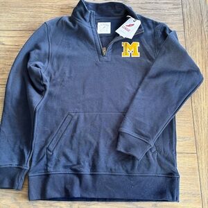 NWT! Marquette Unisex Navy Blue Quarter-Zip Sweater - M